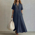Women's Casual Loose Short Sleeve Maxi Dress