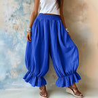 Crinkled Textured Balloon Harem Pants