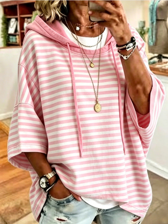 Oversized Striped Hoodie