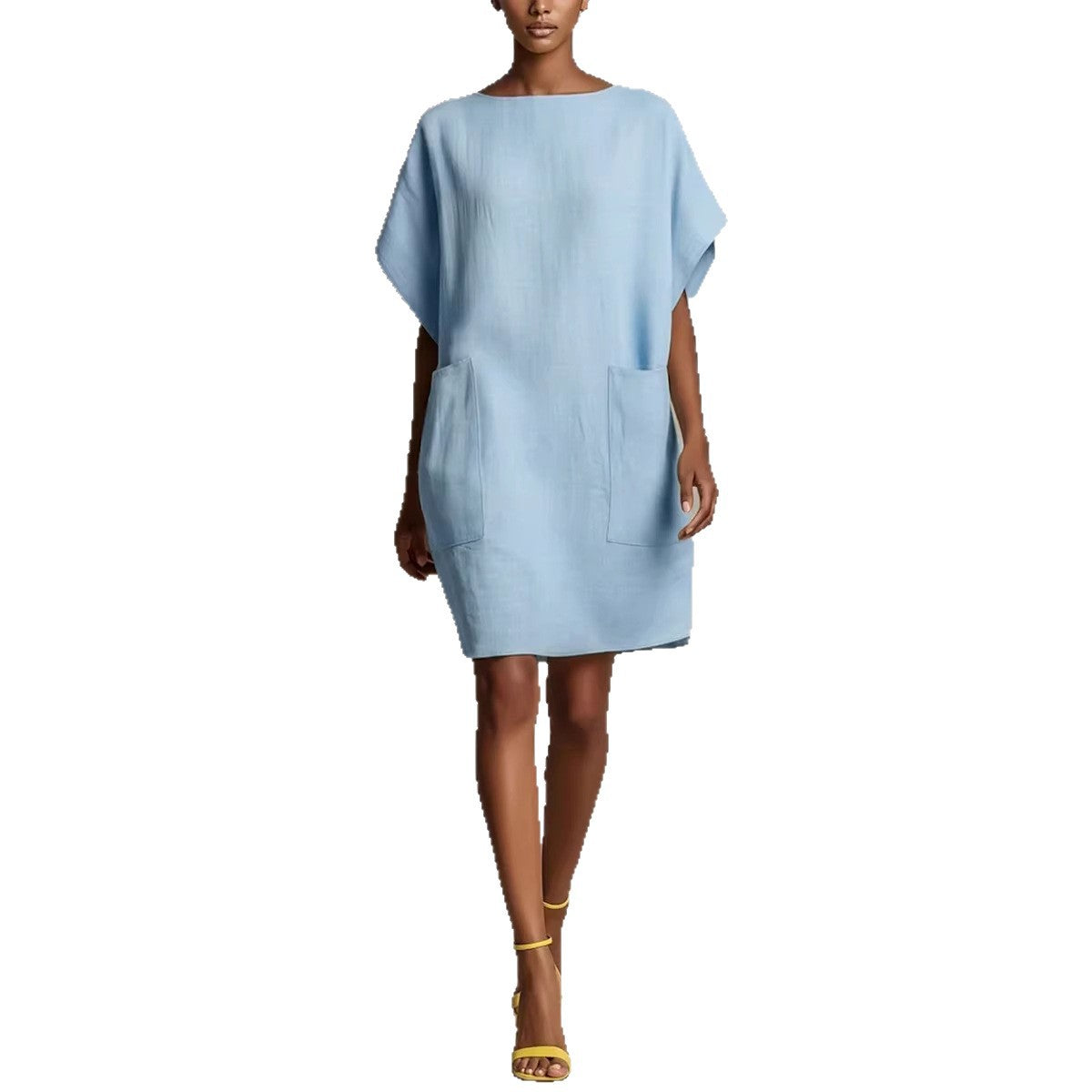 Effortless Linen-Blend Shift Dress