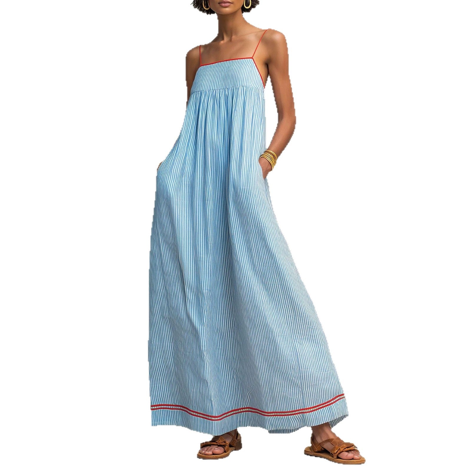 Coastal Resort Wear Loose Long Dress