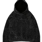 Sparkle Rhinestone Long Sleeve Drawstring Hooded Sweatshirt