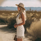Western Fringe Mini Dress Bohemian Cowgirl Chic, Bold & Unapologetic