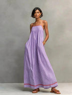 Coastal Resort Wear Loose Long Dress
