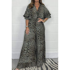 Wild Elegance Leopard Print Wide-Leg Jumpsuit