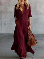 Casual Beach Vacation Chambray Dress