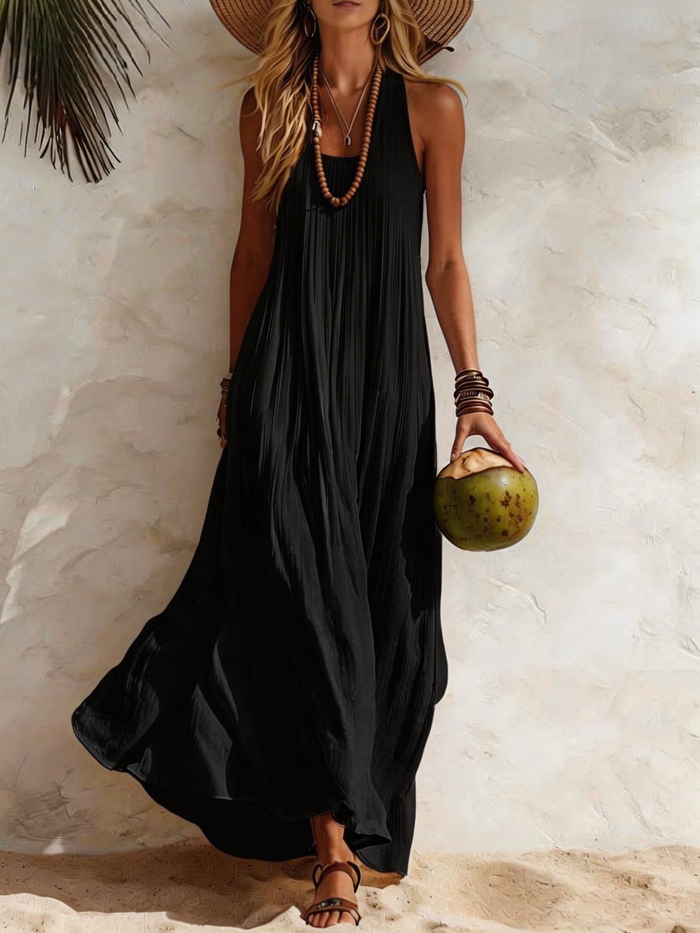 Flowy Halter Maxi Dress