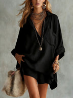 Fashion Cotton Linen Pocket Beach Shorts Shirt Suit