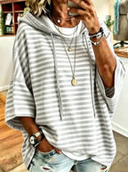 Oversized Striped Hoodie