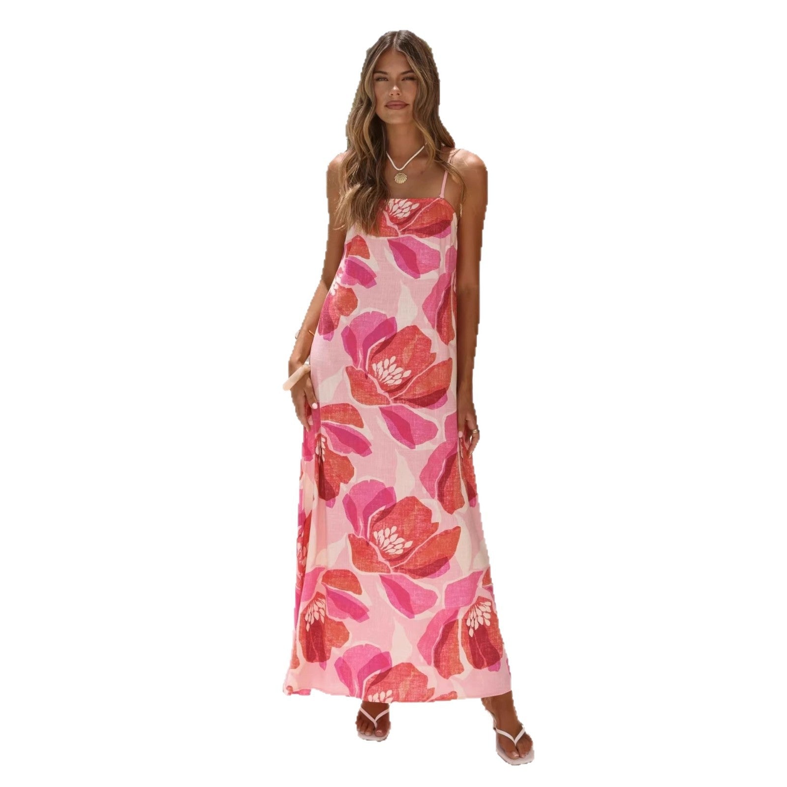 🌸Women's Floral Print Sleeveless Maxi Dress
