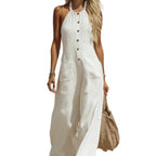 Breezy Halter Wide-Leg Jumpsuit