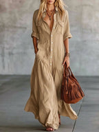 Casual Beach Vacation Chambray Dress