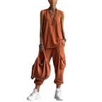 Oversized Sleeveless Top & Cargo Jogger Set