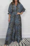 Wild Elegance Leopard Print Wide-Leg Jumpsuit