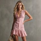 Sleeveless V-Neck Flowy Hem Casual Summer Dress