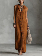 Sleeveless Long Dress Women’s One-piece Dress