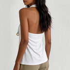 Cowl Neck Halter Top