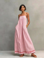 Coastal Resort Wear Loose Long Dress