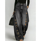 Women High Waist Wide Leg Jeans