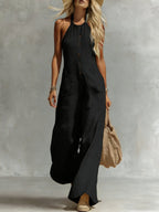 Breezy Halter Wide-Leg Jumpsuit