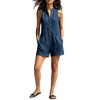 Sleeveless Denim Romper