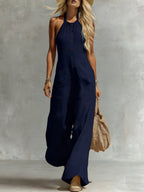 Breezy Halter Wide-Leg Jumpsuit