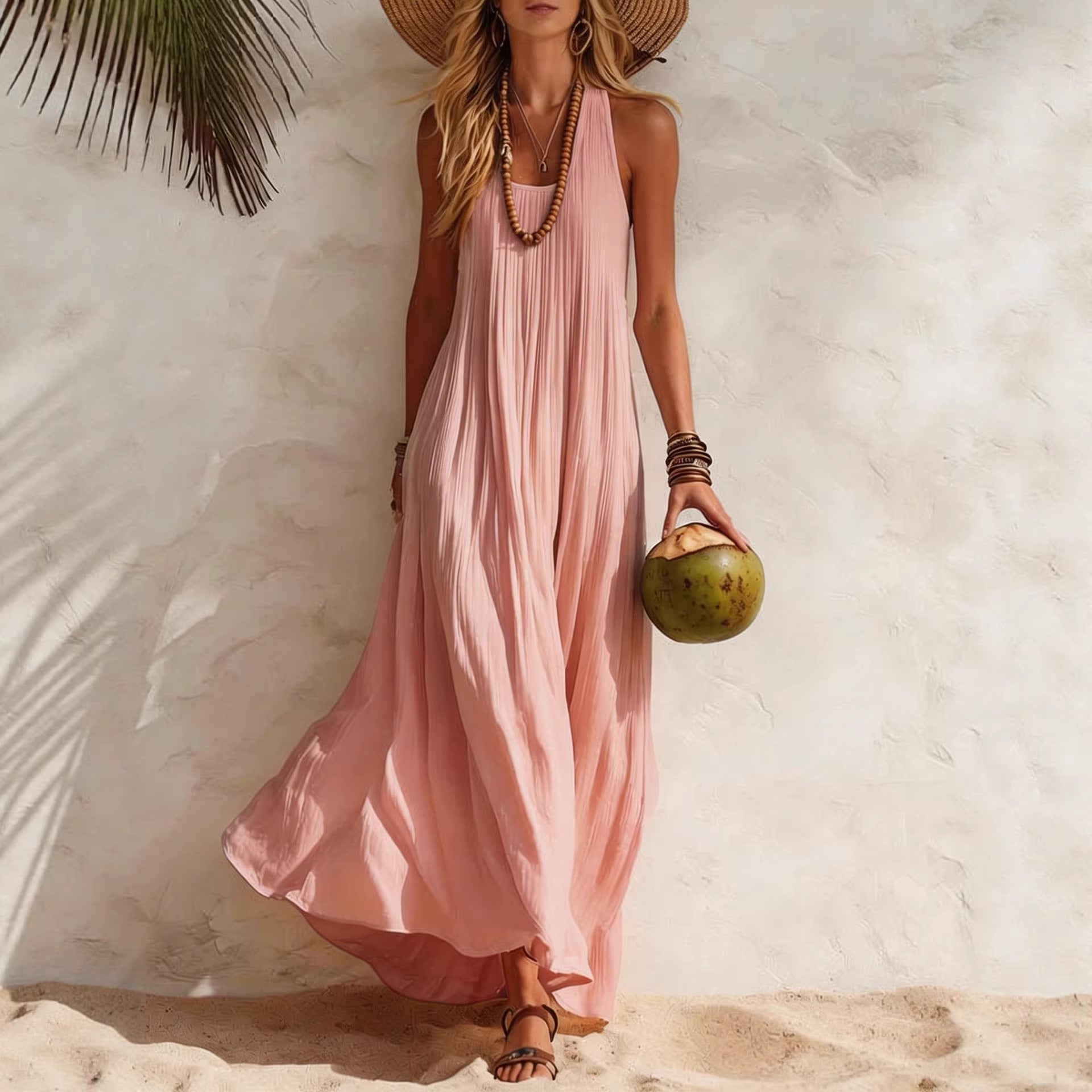 Flowy Halter Maxi Dress
