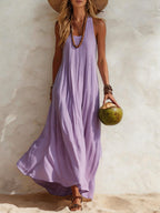 Flowy Halter Maxi Dress