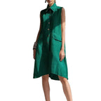 Casual Loose Fit Midi Dress for Women (Multi-Color)