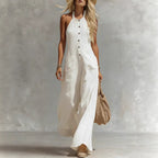 Breezy Halter Wide-Leg Jumpsuit