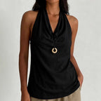 Cowl Neck Halter Top