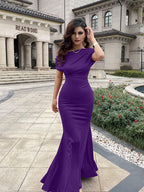 2025 Women's Elegant Sleeveless Off Shoulder Bodycon Long Formal Party Evening Dress