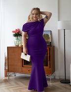 2025 Women's Elegant Sleeveless Off Shoulder Bodycon Long Formal Party Evening Dress