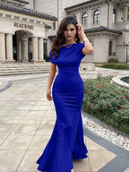 2025 Women's Elegant Sleeveless Off Shoulder Bodycon Long Formal Party Evening Dress