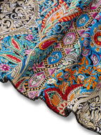 Bohemian Paisley Floral Bell Sleeve Dress