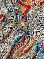 Bohemian Paisley Floral Bell Sleeve Dress
