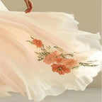 Pink Short Sleeve V-Neck Maxi Dress