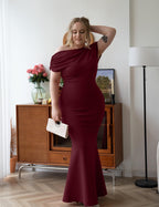 2025 Women's Elegant Sleeveless Off Shoulder Bodycon Long Formal Party Evening Dress