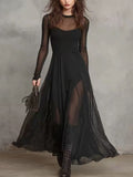 Sheer Mesh Maxi Dress