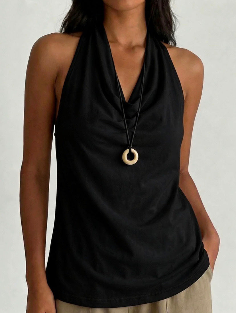Cowl Neck Halter Top