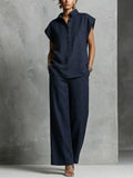Women's Simple And Comfortable Cotton-linen Set
