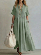 Women's Casual Loose Short Sleeve Maxi Dress