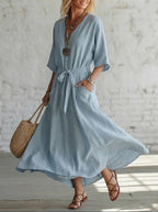 Effortless Linen Maxi Dress: Your Go-To for Timeless, Breezy Style