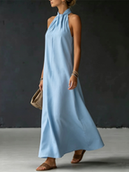 Minimalist & Elegant Halter Maxi Dress