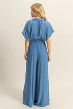Crop Top and Wide Leg Pants Set