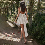 Romantic Simple Bow Mini Dress