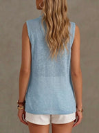 A Loose, Comfortable, And Lightweight Sleeveless Knit Top.