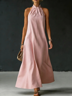 Minimalist & Elegant Halter Maxi Dress