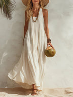 Flowy Halter Maxi Dress