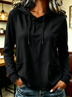 Women’s Casual Long Sleeve Pullover Hoodie with Pockets